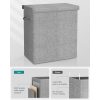 SONGMICS 142L Moshatókosár, Linenette Szövet Mosókosár, Osztott Ruhakosár Mágneses