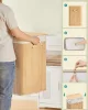 Bambusz szennyeskosár 100L, 2 rekeszes, kivehető zsákkal, natúr