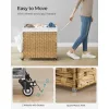 SONGMICS Mosható kosár, kézzel szőtt mosókosár, 140L rattan stílusú mosókosár 3
