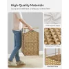 SONGMICS Mosható kosár, kézzel szőtt mosókosár, 140L rattan stílusú mosókosár 3
