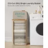 Szennyestartó fedéllel, 90 L, hálós béléssel, oxford szövet, bambusz keret, natúr