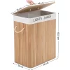SONGMICS 100L (62,5 x 52 x 32 cm) mosható kosár bambuszból, összecsukható mosókosár