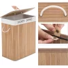 SONGMICS 100L (62,5 x 52 x 32 cm) mosható kosár bambuszból, összecsukható mosókosár