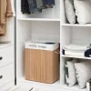 SONGMICS 100L (62,5 x 52 x 32 cm) mosható kosár bambuszból, összecsukható mosókosár