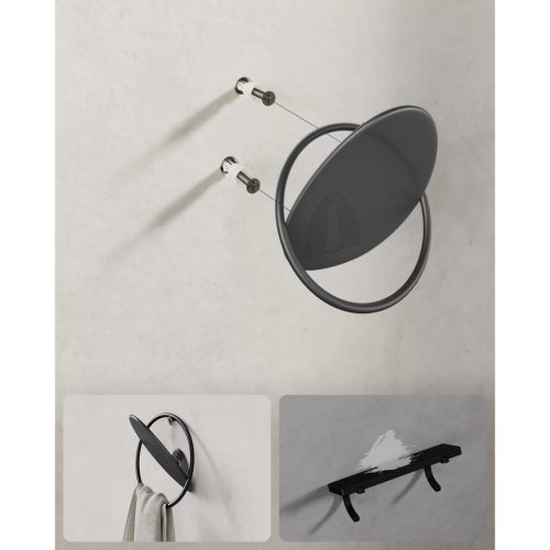 SONGMICS HOME Fali Akasztók, 4 darabos szett, Fali fogas kabátokhoz, törölközőkhöz,