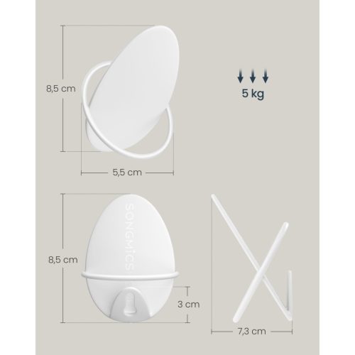 SONGMICS HOME fogasok, 4 darabos csomag, falra szerelhető akasztók kabátokhoz,