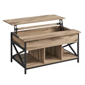 VASAGLE Dohányzóasztal, Magasságában Állítható Nappali Asztal, Dohányzóasztal,