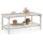 VASAGLE LCT240K66 2 szintes nappali asztal tárolóhellyel, PVC rattan polccal,