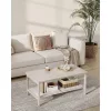 VASAGLE LCT240K66 2 szintes nappali asztal tárolóhellyel, PVC rattan polccal,