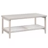 VASAGLE LCT240K66 2 szintes nappali asztal tárolóhellyel, PVC rattan polccal,