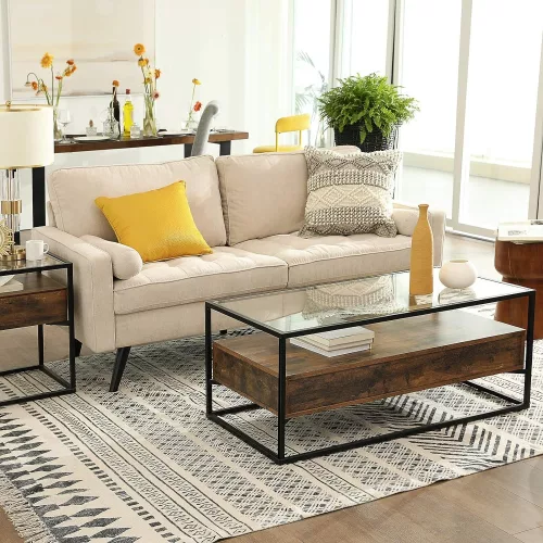 Habitat et Jardin Faasztal faanyagból, rusztikus barnafekete színben, 106 x 57 x 45 cm