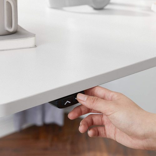 SONGMICS Elektromos íróasztal lap, íróasztal lap, lekerekített sarkokkal és sima