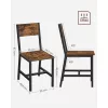 2 db étkezőszék, fém vázzal, kárpitozott, rusztikus barna