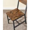 2 db étkezőszék, fém vázzal, kárpitozott, rusztikus barna
