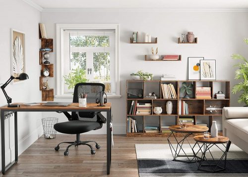 VASAGLE Kávéasztalok, 2 darab oldalsó asztal, erős acél váz, nappalihoz,