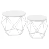 VASAGLE Kerek Dohányzóasztalok, 2 Darabos Oldalasztal Készlet, Modern Stílus,
