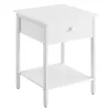 VASAGLE Éjjeliszekrény, Oldalsó Asztal Fiókkal és Polccal, Éjjeliszekrény,