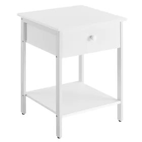 VASAGLE Éjjeliszekrény, Oldalsó Asztal Fiókkal és Polccal, Éjjeliszekrény,