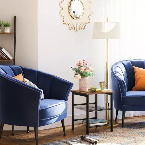 VASAGLE Oldalsó asztal készlet, éjjeliszekrény, ipari stílusú 2 darab