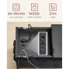 VASAGLE Oldalsó Asztal Beépített Hálózati Csatlakozóval, Keskeny Oldalsó Asztal USB