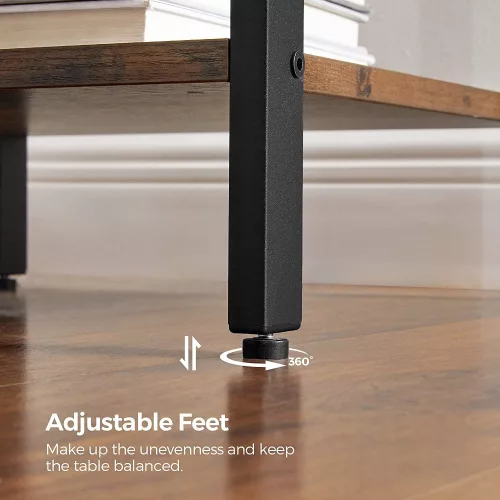 VASAGLE Éjjeliszekrény, Éjjeli asztal, Oldalsó asztal fiókkal és polccal, Vége asztal,