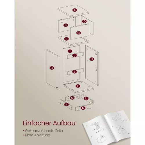 Keskeny éjjeli szekrény, lerakó asztal, tölgy-fehér