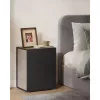 Éjjeli szekrény, 3 fiókkal, modern, fekete és bézs 40x40x60cm