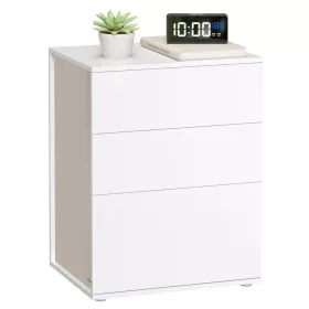 VASAGLE Szupergyors, szerszám nélküli összeszerelésű éjjeliszekrény, 3 tárolófiókkal,
