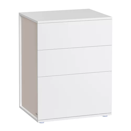 VASAGLE Szupergyors, szerszám nélküli összeszerelésű éjjeliszekrény, 3 tárolófiókkal,