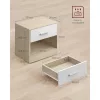 2 db éjjeliszekrény szett, fiókos, bézs