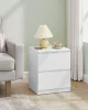 2 db éjjeliszekrény, fiókos, USB aljzattal, felhőfehér 40x35x60cm
