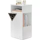 Vékony éjjeli szekrény, gyors összeszerelés, fehér, 30 x 25 x 59 cm