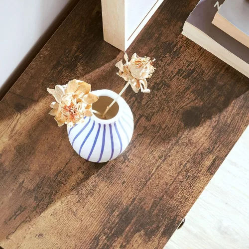 SONGMICS Tárolószekrény, Tárolópolc textil fiókokkal és polcokkal, Ipari könyvespolc,