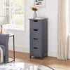 Fürdőszoba szekrény, szabadon álló, 4 fiókos, modern stílus, szürke 30x30x82cm