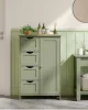 Fürdőszobai szekrény, 4 fiókos, 1 ajtós, állítható polccal, laurel zöld 30 x 55