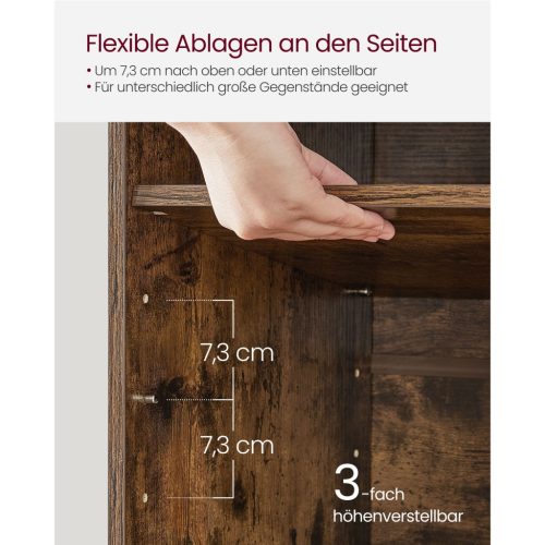 VASAGLE Cipőpad, Tárolópad párnázott üléssel, párnával, 9 rekesszel, állítható