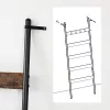 VASAGLE Takaró Létra, Dőlésszögű Létra Polc, 5 Szintes Törölközőtartó, 65 cm Széles,