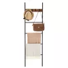 VASAGLE LLS016B01 Törölköző Létra Polc 5 Szintes 44 x 160 cm Helytakarékos Fém