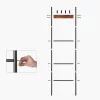 VASAGLE LLS016B01 Törölköző Létra Polc 5 Szintes 44 x 160 cm Helytakarékos Fém