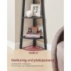 VASAGLE Sarokpolc Egység, 4 Szintes Sarokpolc, Létra Polc Nappaliba, Könyvespolc vagy