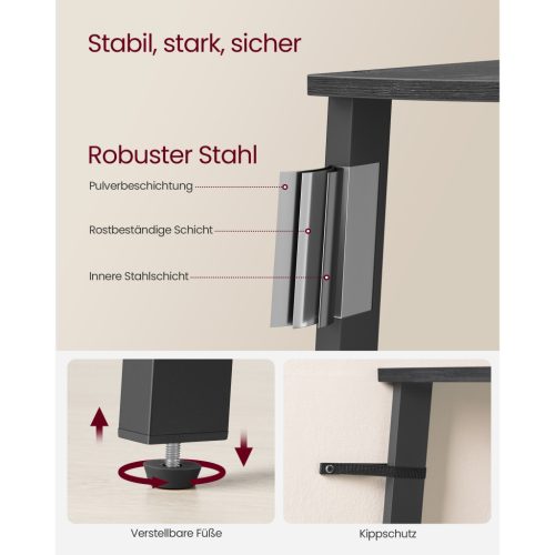 VASAGLE Sarokpolc Egység, 4 Szintes Sarokpolc, Létra Polc Nappaliba, Könyvespolc vagy