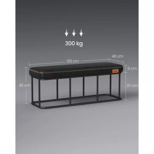 VASAGLE EKHO Kollekció - Pad előszobába és hálószobába, szintetikus bőr