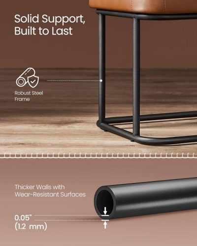 VASAGLE EKHO gyűjtemény - Pad az előszobába vagy hálószobába, szintetikus bőr varrással,