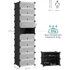 SONGMICS Összecsukható cipőtartó, téglalap alakú tároló szervező, 10 rekeszes moduláris