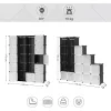 SONGMICS Gardróbszekrény 2 ruhavállal 180 x 145 x 37 cm Fekete, Schwarz, 143 x 178 x 36 cm