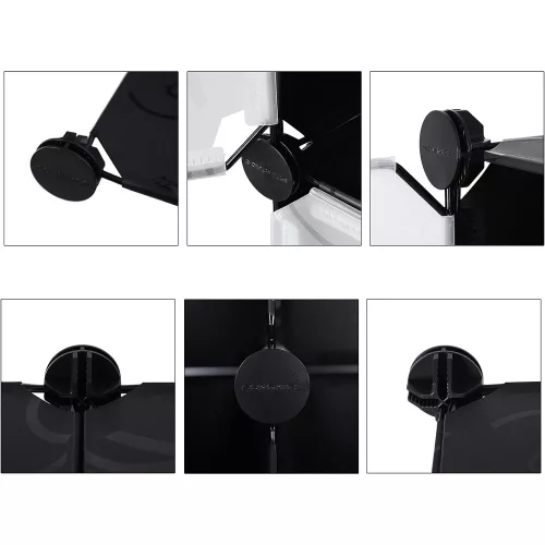 SONGMICS Gardróbszekrény 2 ruhavállal 180 x 145 x 37 cm Fekete, Schwarz, 143 x 178 x 36 cm