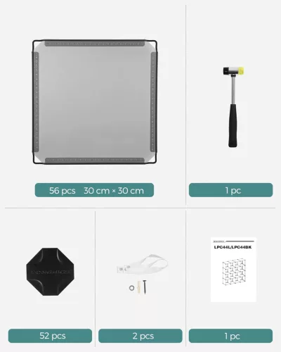 Moduláris cipőtartó, 15 db összekapcsolható tároló, szürke