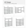 SONGMICS Cipőtartó, 10 szintes fém cipőtároló szervező, testreszabható design, fém váz,