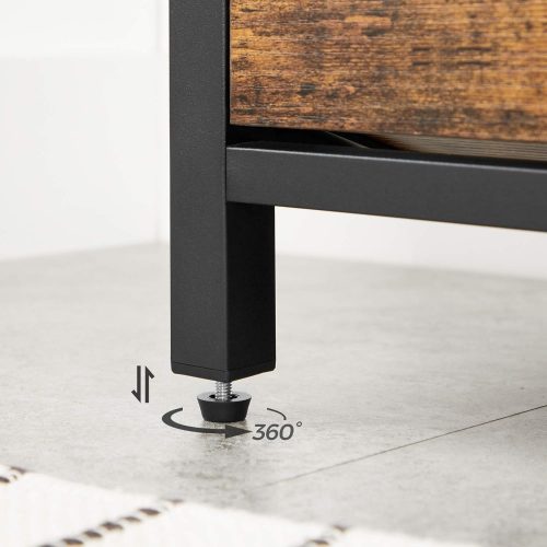 VASAGLE Cipős pad Párnázott cipőtárolóval, lehajtható ajtóval, 6 pár cipőhöz, acélváz,