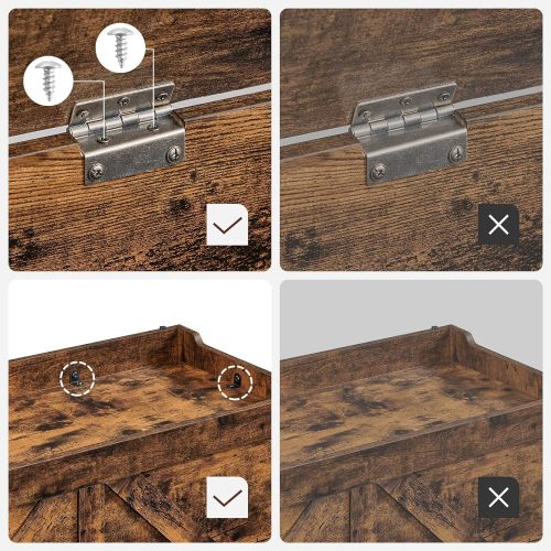 VASAGLE Tároló láda, tároló pad, takaró láda 2 biztonsági zsanérral, cipőtároló pad,